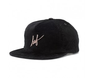 Кепка HUF Script Black Corduroy Snapback Hat