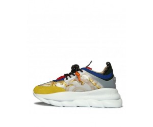Кроссовки Versace Chain Reaction White Blue Yellow