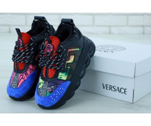 Кроссовки Versace Chain Reaction blue and black