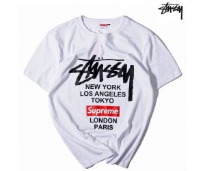 Футболка Supreme x Stussy "White"